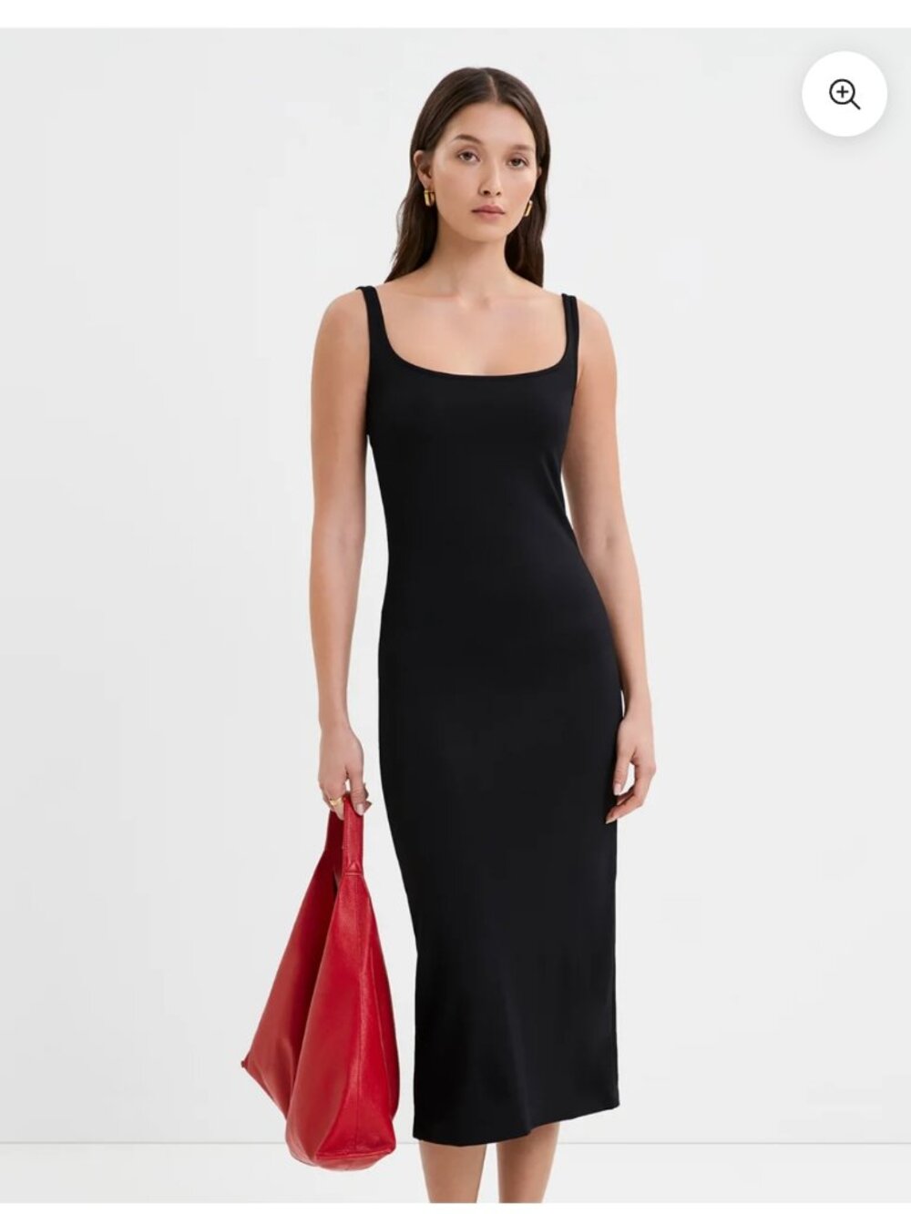 Marcella nyc Margot black midi dress size large